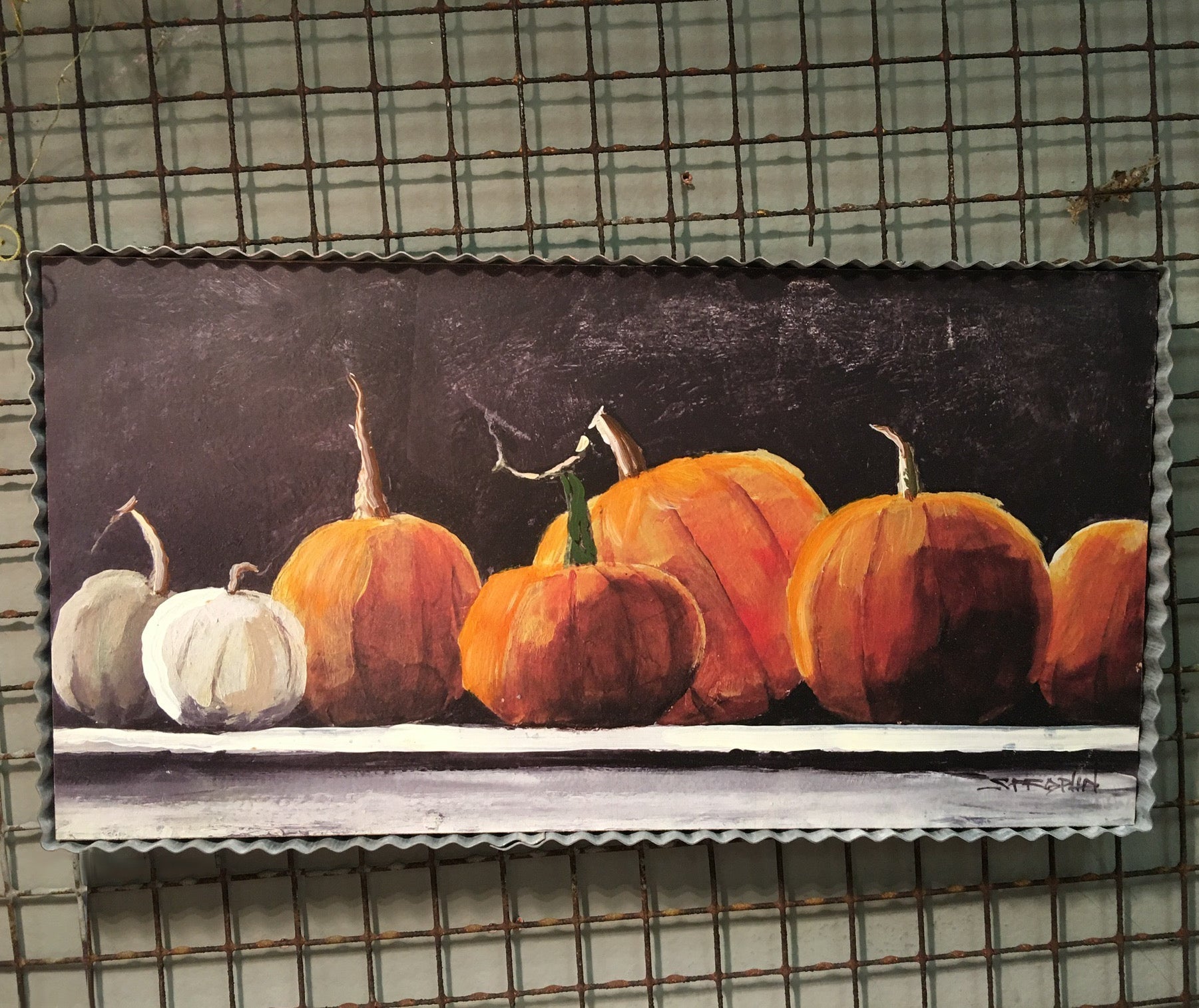 Midnight Pumpkin Magic Metal Wall Art