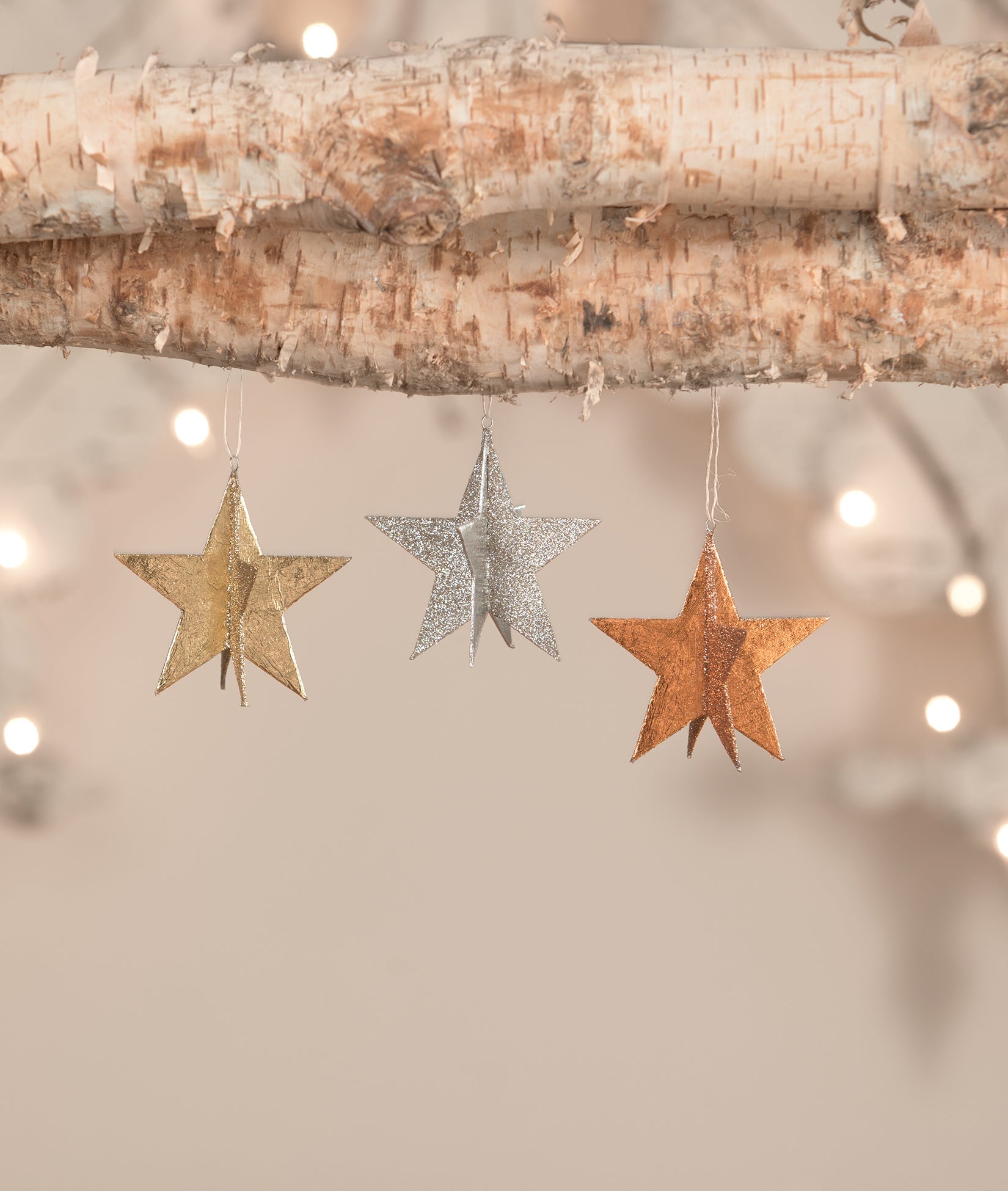 Metallic Star Ornaments
