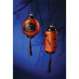 Halloween Glass Lantern Ornaments