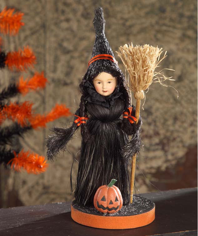 Witch Girl with Broom