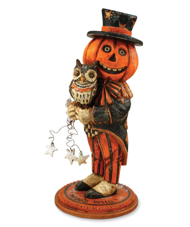 Pumpkin Head with Owl