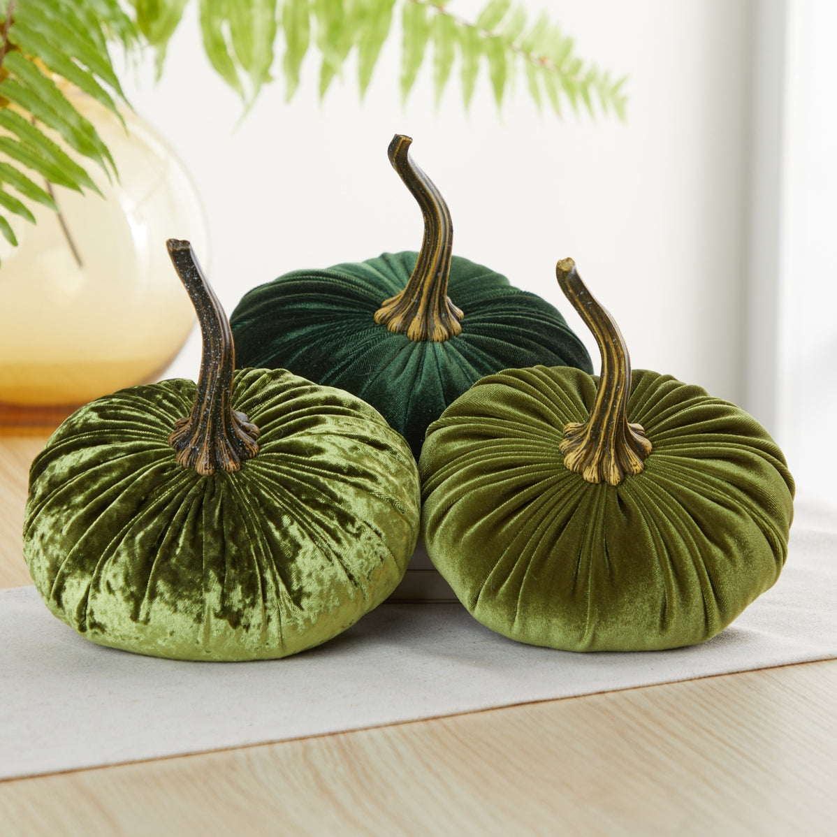 "Velvet Pumpkin, Luxe Clover Green"