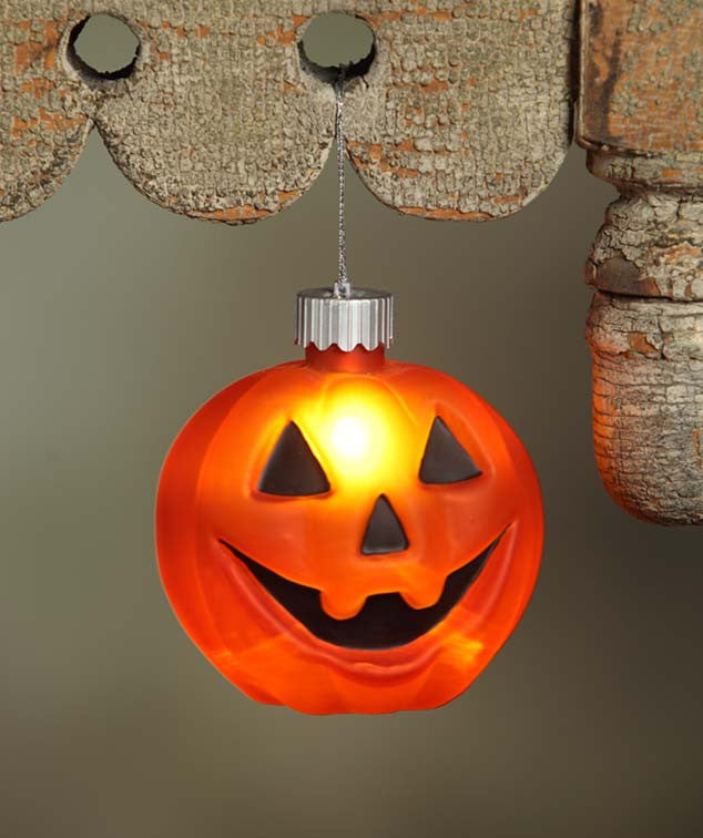 Jack O Lantern Ornament with LED Light