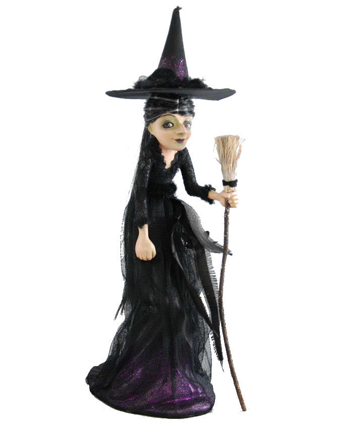 Myrtle Witch with Broom Figurine