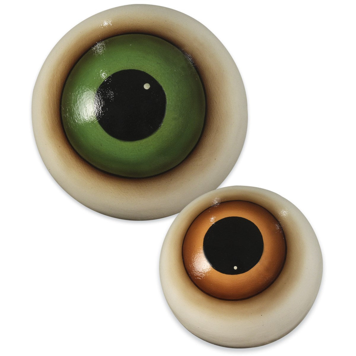 "Large Eyeballs, Paper Mache"