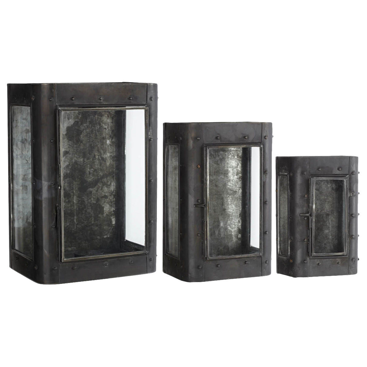 Spooky Antiqued Curio Sconce Set