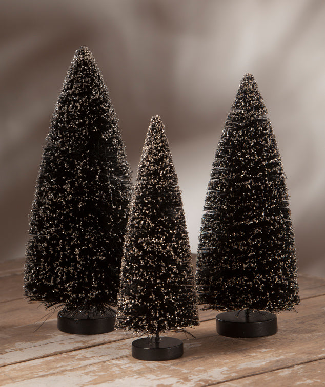 Spooky Black Bottle Brush Trees