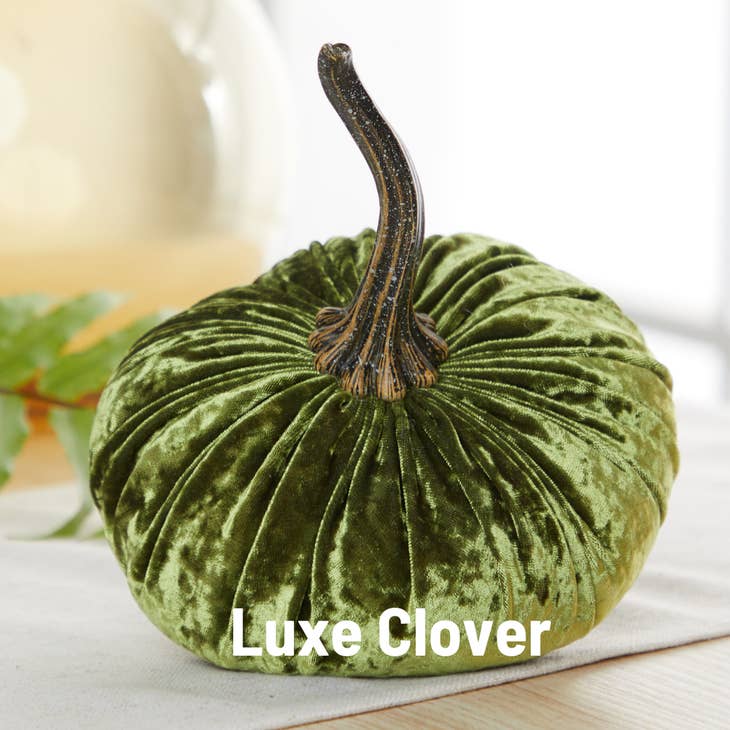 "Velvet Pumpkins, Green - Luxe Clover"