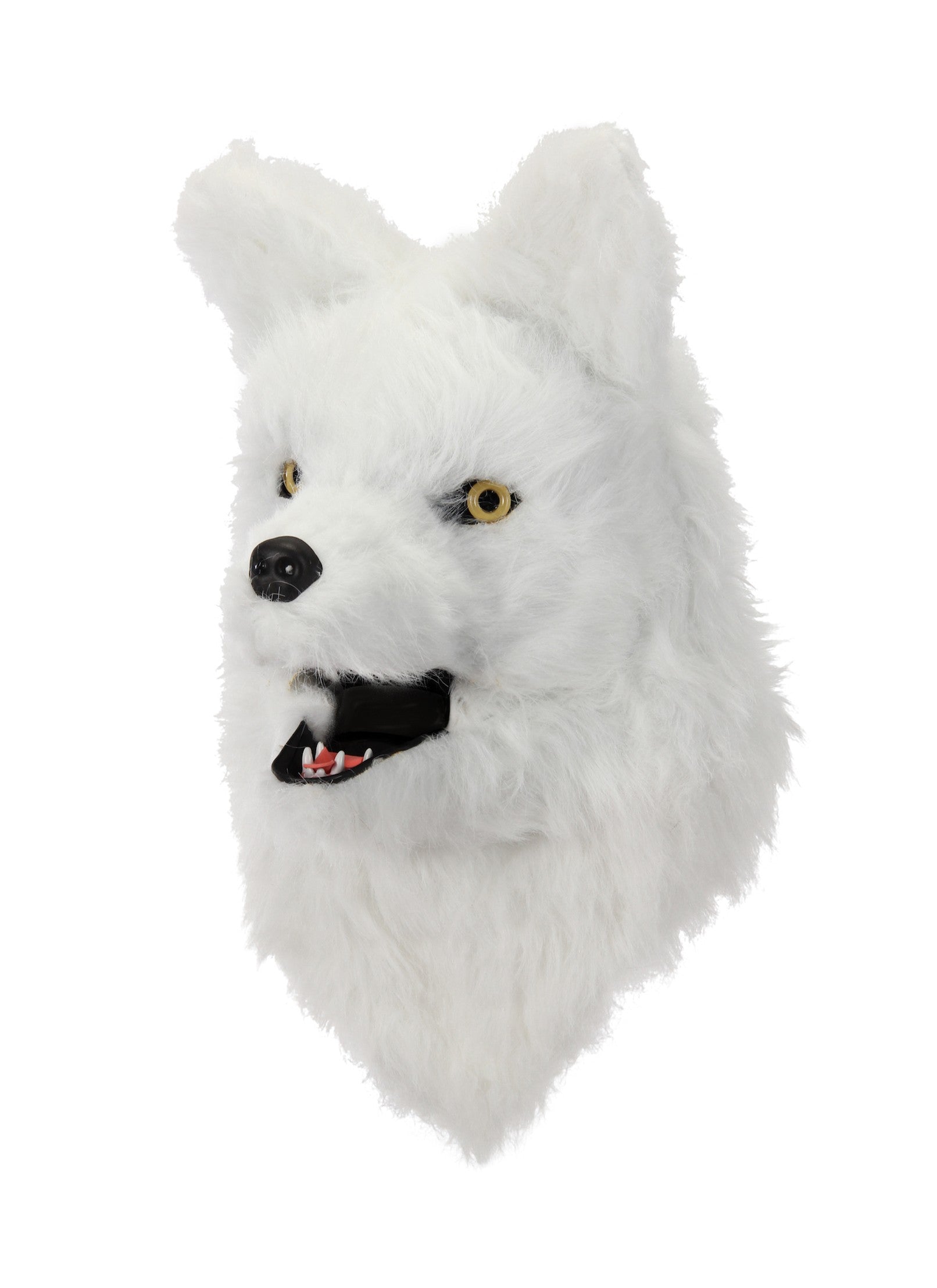 White Fox Mask with Moving Mouth